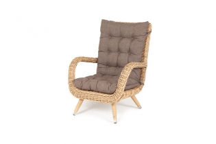 MR1000497 кресло плетеное с подушками (соломенный)
